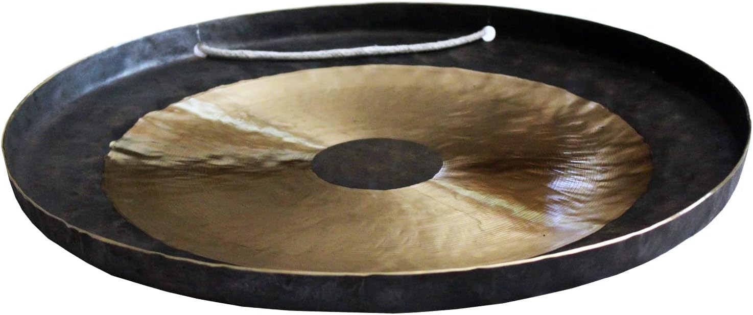 Arborea Chau Gong Includes Mallet & Hanging String Chinese Gong 20 Inch for Sound Healing Meditation Home or Office