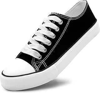 Unisex Low Top Lace Up Casual Canvas Shoes for Women and Men, Comfortabl...