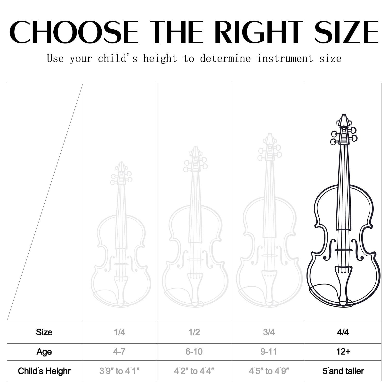 Juego de viola acústica de 16 pulgadas, violín para principiantes, viola de madera maciza barnizada hecha a mano para adultos, estudiantes, instrumento musical con funda, arco, colofonia,