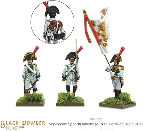Miniatura 4 de Warlord Polvo negro Infantería Española 2 y 3er Batallón 1805-1811 Kit de modelo de plástico de guerra militar del siglo XIX 302411502