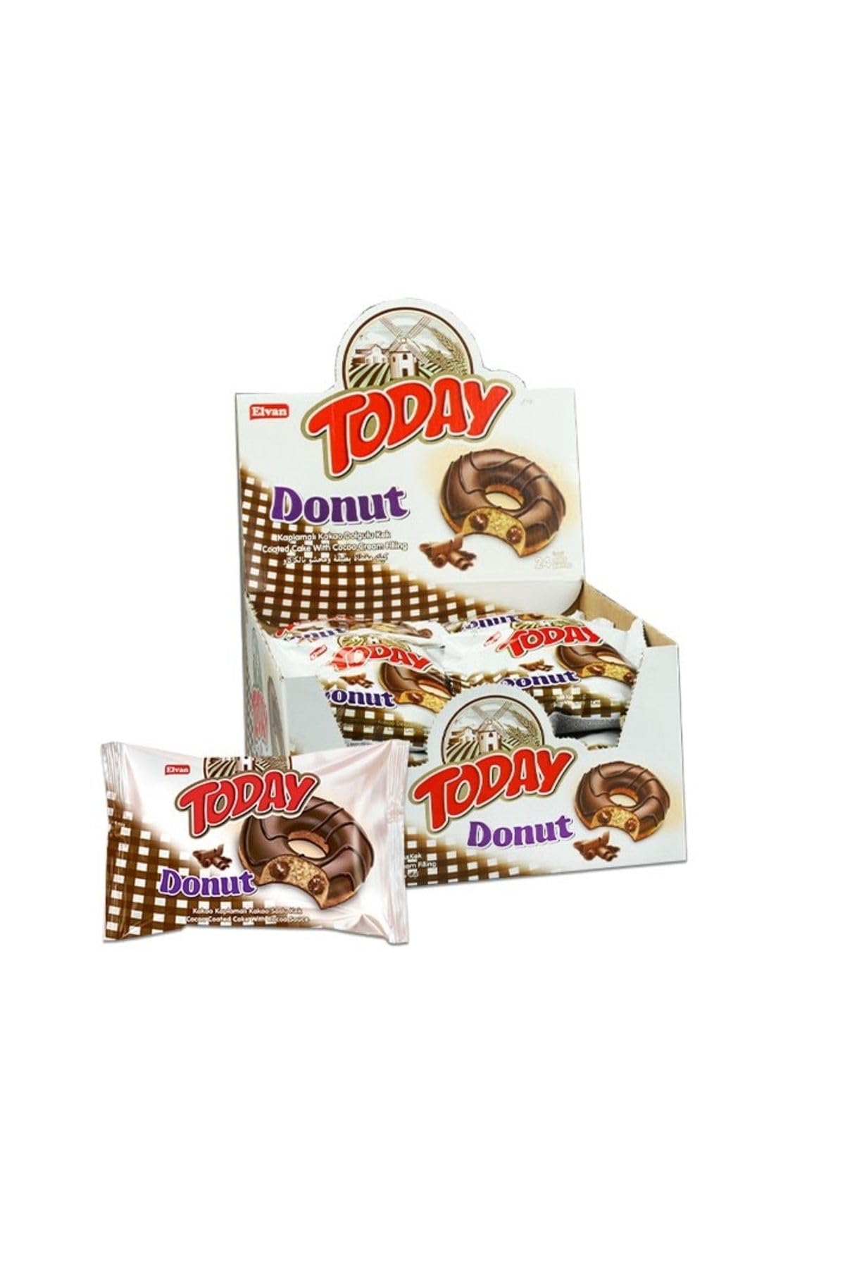 Elvan today choco donut, 50 gm (pack of 24)