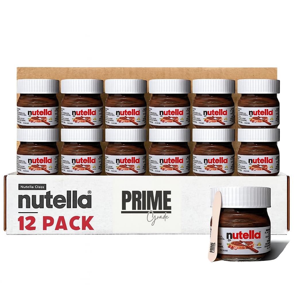 Nutella Mini Hazelnut Cocoa Spread (12x 25g) Box By Cougar | Classic Chocolate & Hazelnut Breakfast Spread | Smooth Creamy Texture | Perfect for Toast, Pancakes & Baking | Ideal for Snacks, Desserts & Everyday Use - (Imported-ITALY)-image-48