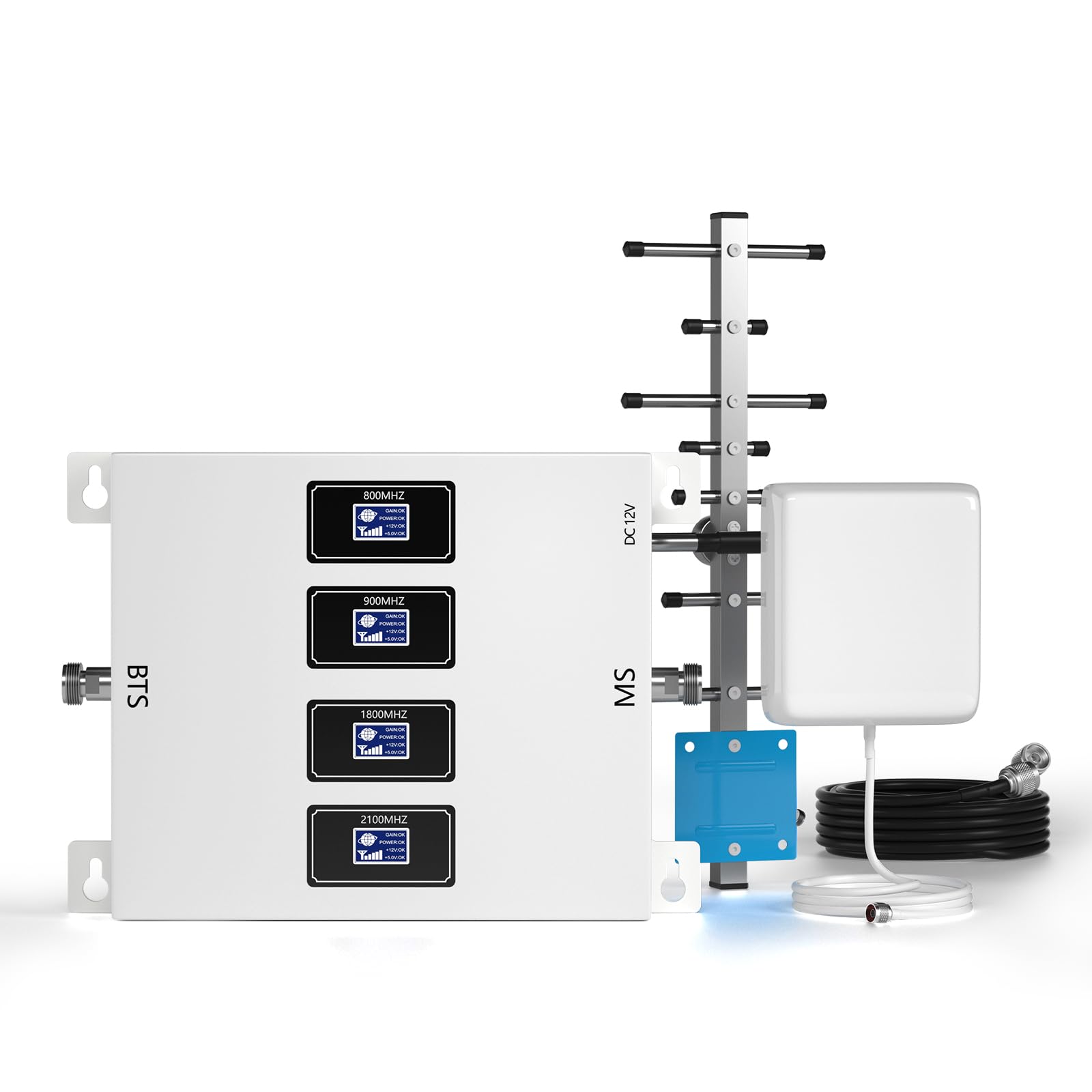 Amplificateur de signal mobile pour la maison et le bureau, amplificateur 4G 3G 2G LTE jusqu'à 150 mètres carrés, répéteur de signal mobile pour tous les opérateurs - supporte Free Orange SFR Bouygues