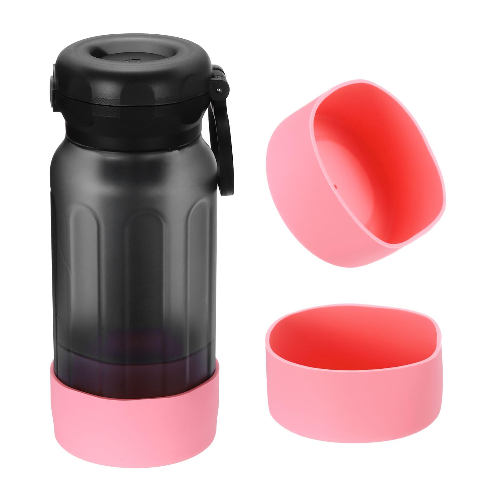 Silicone Boot for Water Bottle 32 oz 40 oz, 2 Pcs Anti-Slip Water Bottle Protective Sleeves Bottom Cover for Water Bottles Accessories, Pink