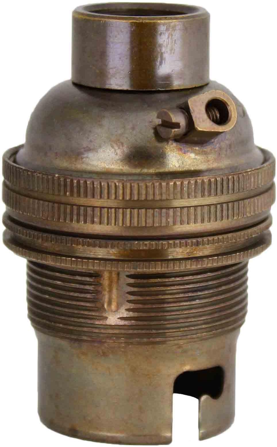 1/2” Threaded Brass Bayonet lamp Holder | BC B22 lamp Base | Antique Light Socket Make or Restore Table LAMP or Wall Light use with Vintage Bulb