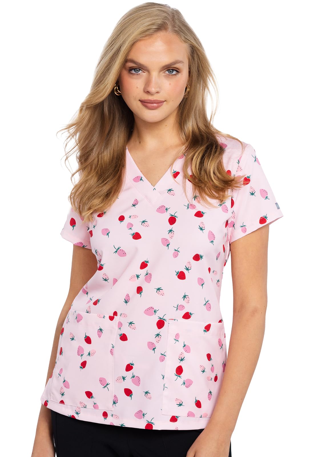 Med Couture Prints Women Scrubs Top V-Neck Print MC8564