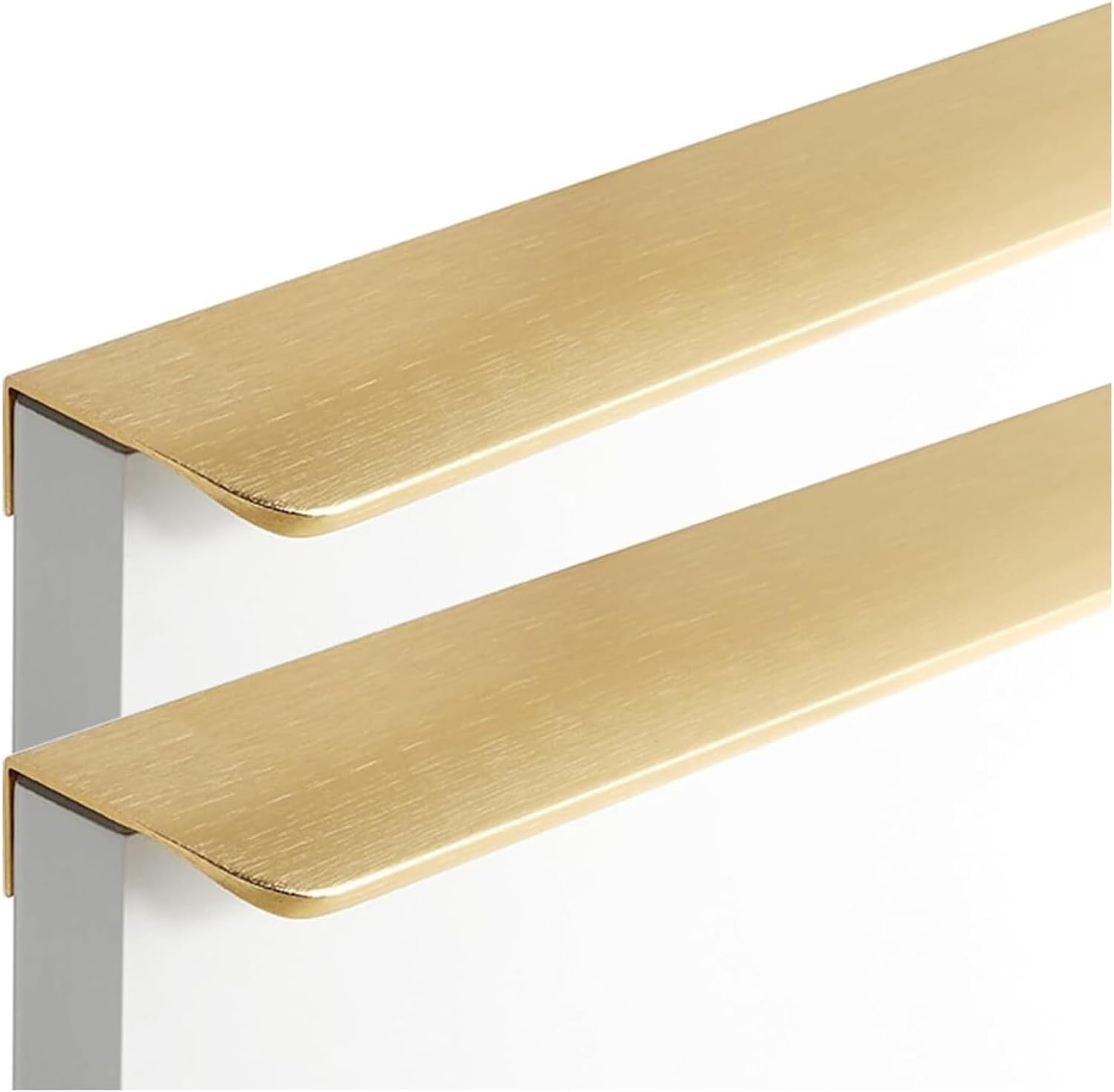 Hidden Furniture Handles Brushed Gold Cabinet Handles Invisible Furniture Door Handles 2 Pcs Cupboard Drawer Pull Handles for Kitchen Bathroom Bedroom Wardrobe, Aluminum Alloy(Length 1000mm)