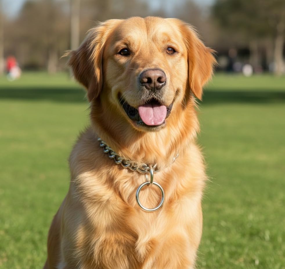 Image of Heavy Duty Choke Swivel Metal Dog Chain - Durable Training Collar with Strong Links & 360 Swivel for Medium & Large Dogs (Width 2.5 MM - Length -19.INCH)