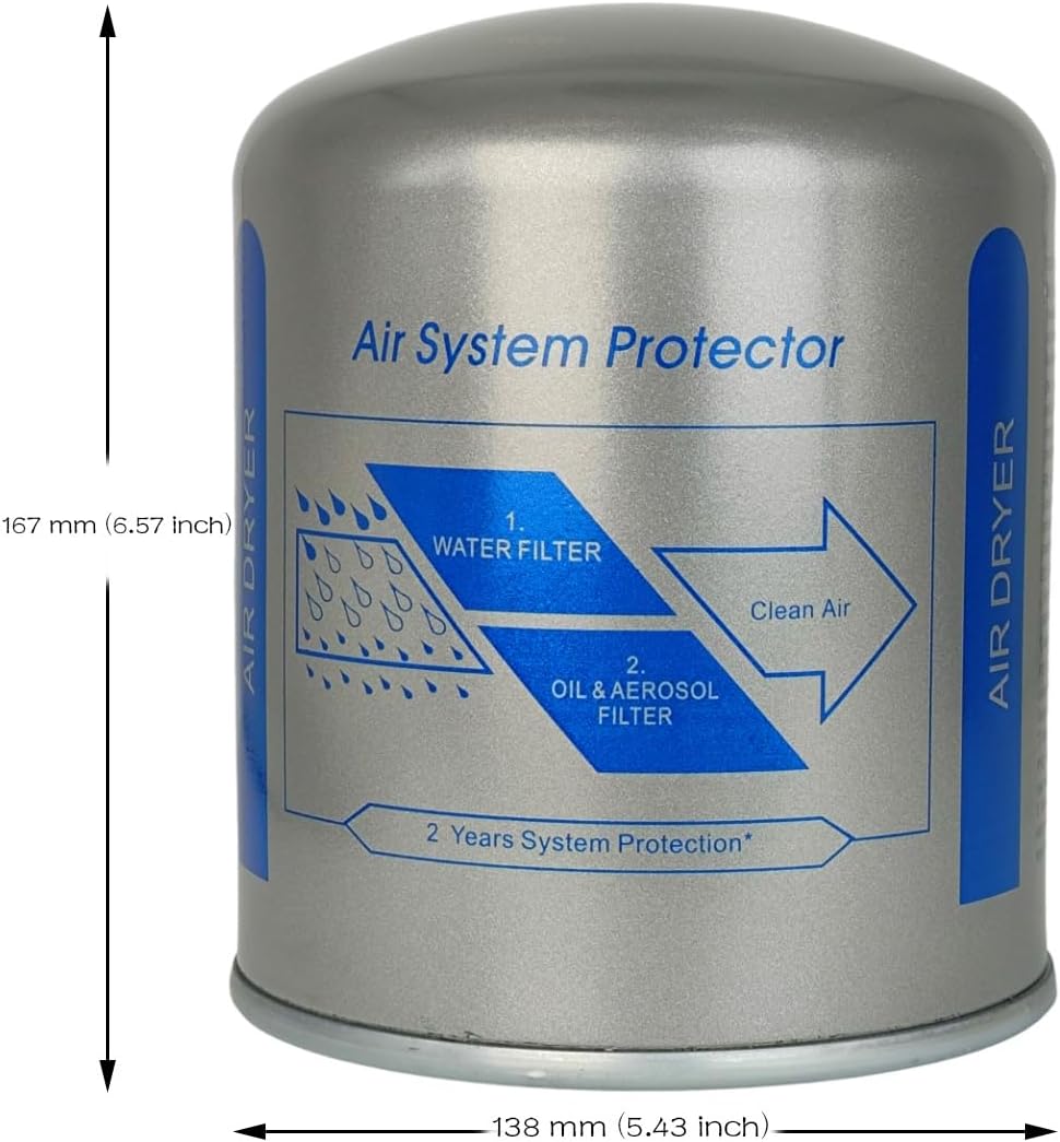 Air Dryer Filter 21620181 Compatible with Volvo D13 Compatible with Donaldson P951413 Cartridge BA5379 SS10129 WS10129 Spin-on