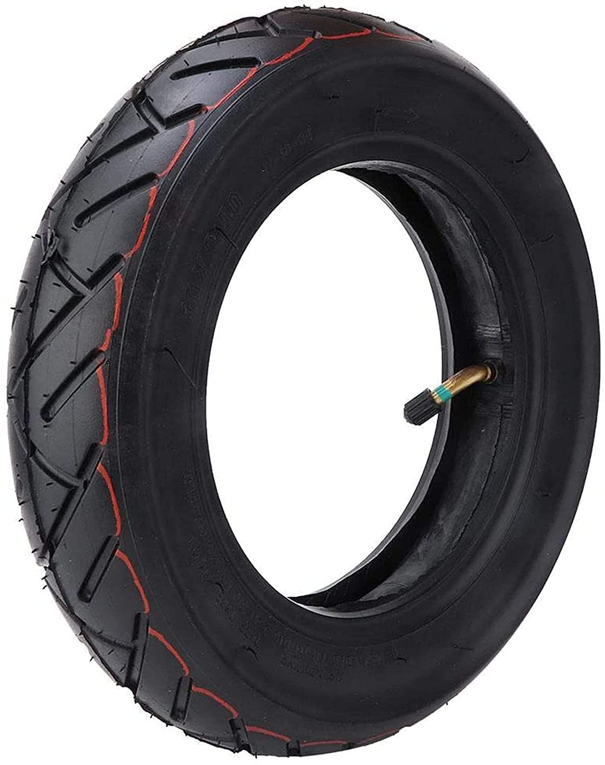 Neumáticos para vehículos eléctricos, neumáticos inflables para scooter, juego de cámara interior y exterior de caucho macizo de 10 pulgadas, neumáticos de repuesto livianos para scooter - Neumáticos