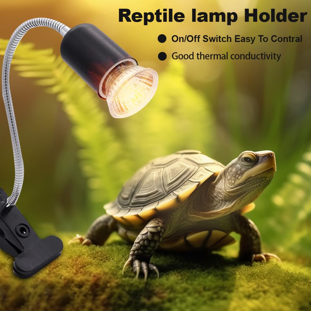 Lampe Chauffante Tortue, Lampe Tortue Terrestre, Lampe Chauffante Terrarium avec 25W 50W 70W Reptiles Lampe, Lampi Chauffanti Tortue Terrestre pour Reptiles, Amphibiens, Tortues, Serpents