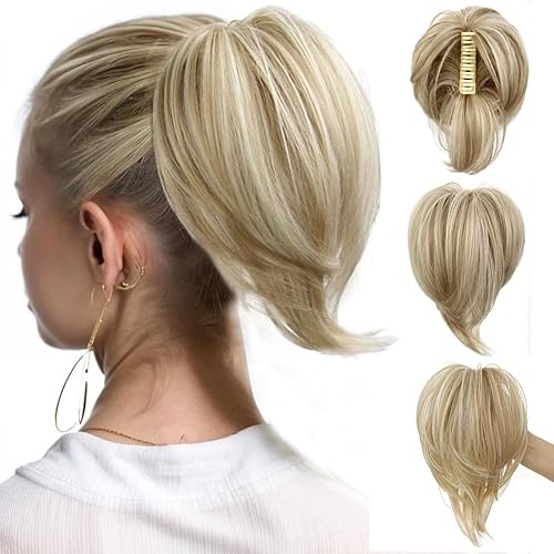 Claw Clip in Ponytail Extensions Short Hair Pieces for Women