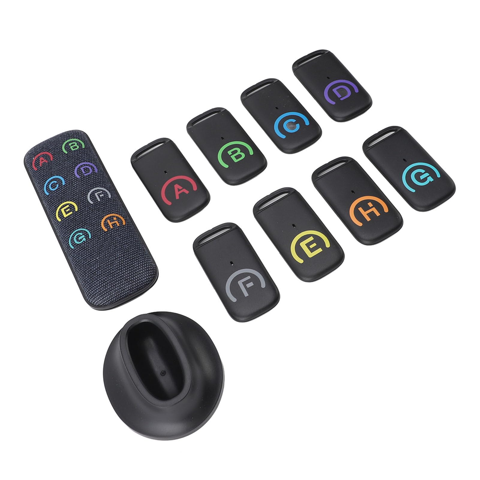 Localizzatore chiavi RF senza fili, Localizzatore oggetti smarriti con 1 trasmettitore, 8 ricevitori, suono 80 dB forte per telecomandi, cellulari, portafogli