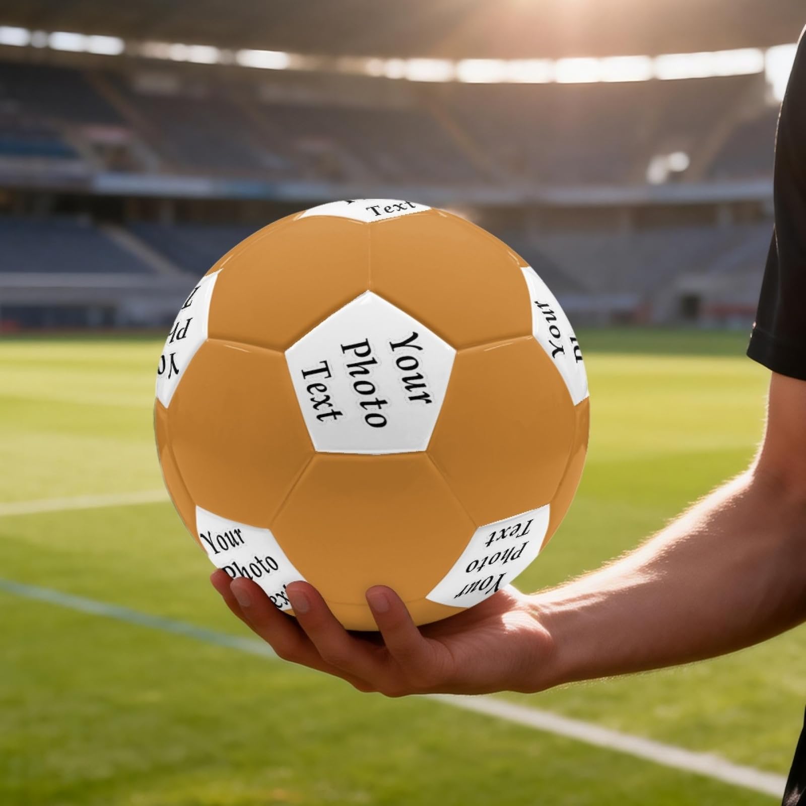 Individueller Fußball, Personalisierbar mit Fotos/Text/Name/Logo, Leichter & weicher Fussball, Extrem trsapazierfähig, für Jugend und Aktive Fußball Spielball Trainingsball Fußball