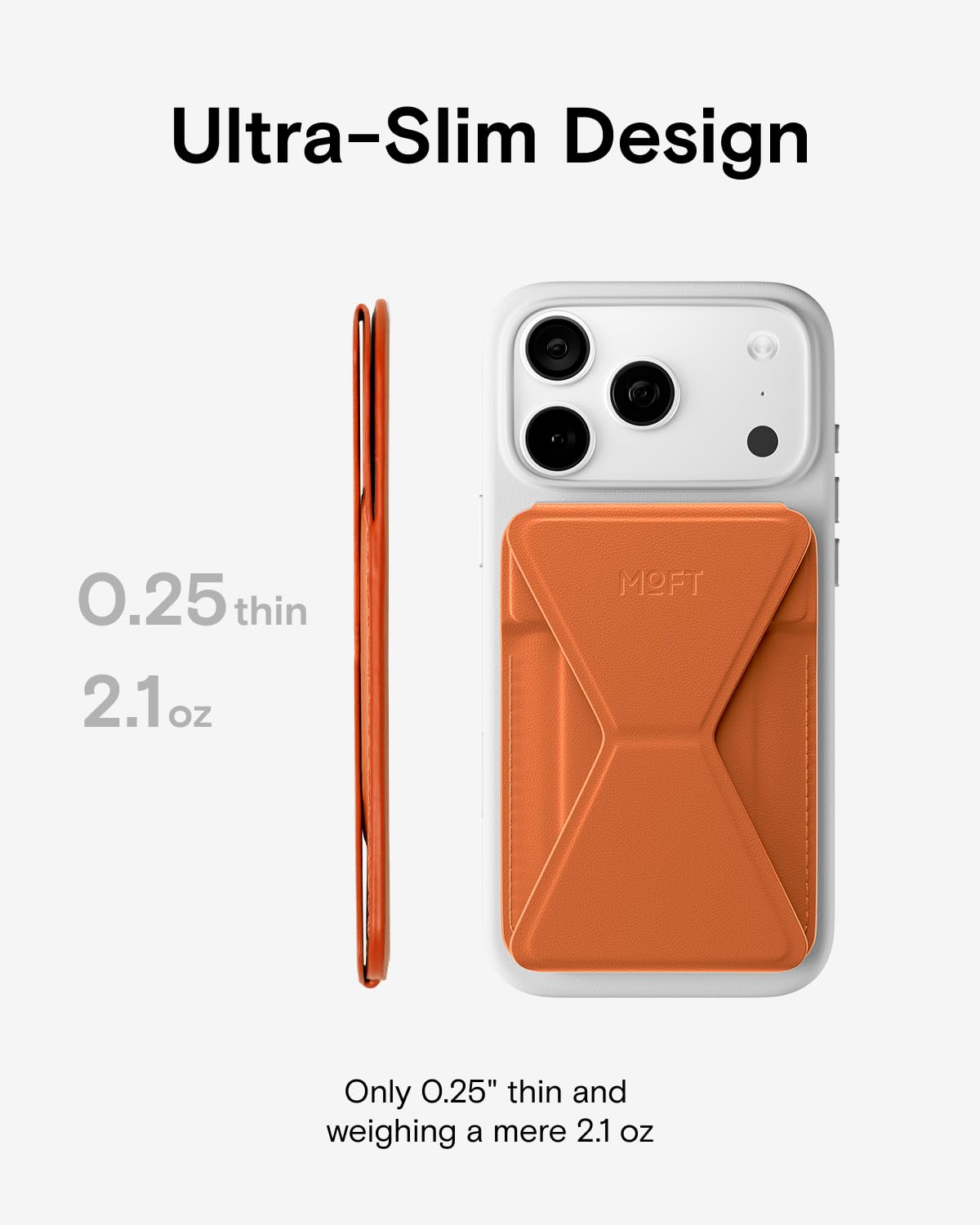 MOFT Stojak na portfel, magnetyczny, kompatybilny z Apple Wo ist? - Ultrasmukły magnetyczny uchwyt na karty, regulowany stojak na telefon komórkowy 3 w 1, do iPhone 17/16/15/14/13/12