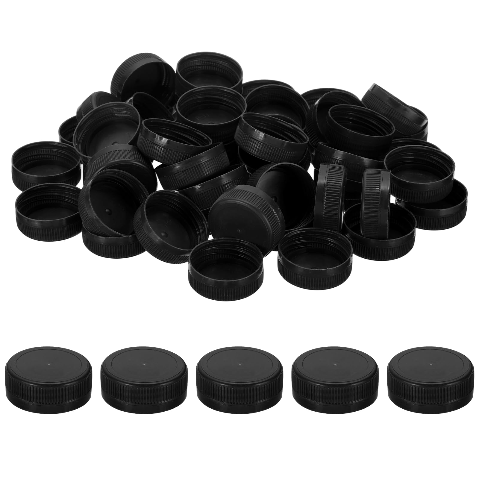 Bouchons réutilisables noirs 38 mm rigides pour loisirs créatifs
