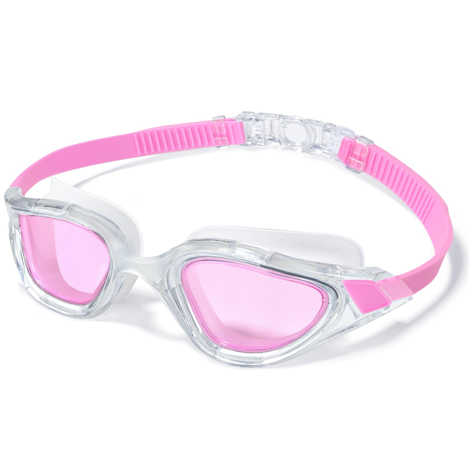 Keary Goggles Swimming Adult Swim Goggles for Men Women Swimming Goggles Youth UV Protection Anti-Fog Pool Water Goggles Pink