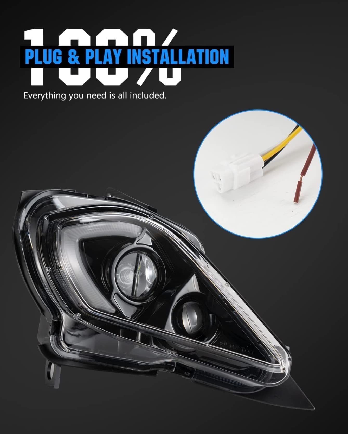 Phare Avant Couvercle De Garniture Phare ATV Pour Raptor 700 350 250 YFZ 450R 450X Pour Wolverine 450 350 Moto Phare(Cover