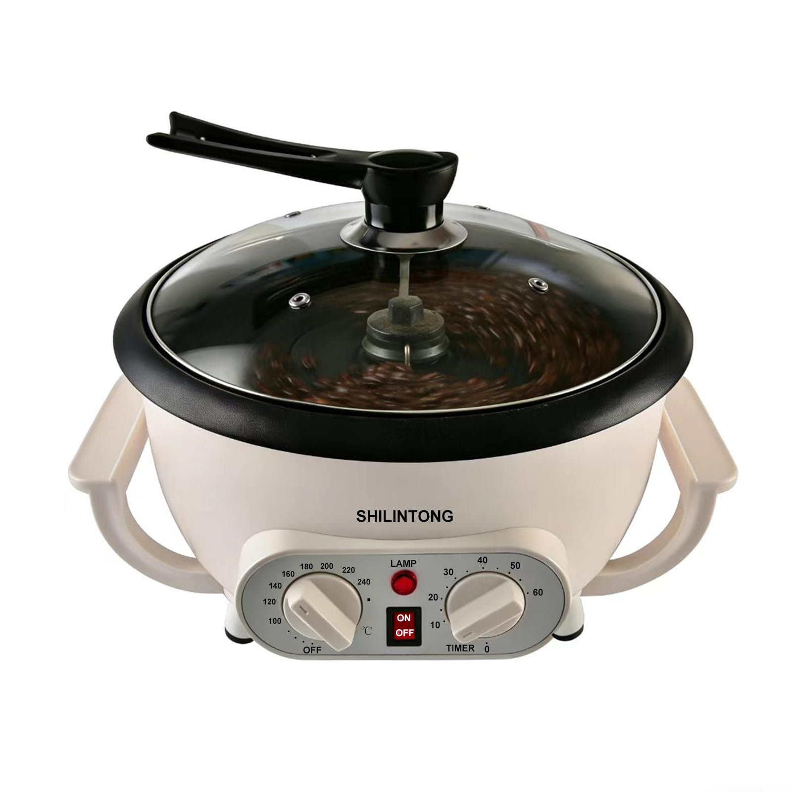 Tostador de Café Eléctrico SHILINTONG, Máquina para Tostar Granos de Café, Nueces y Más, 750g, 220V 1200W, Antiadherente, Uso Doméstico (función de tiempo)