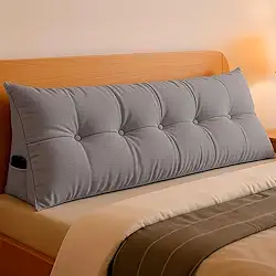 Almofada de Cabeceira Encosto Apoio para Lombar com Bolso Lateral 195x50x20 - BF Colchões