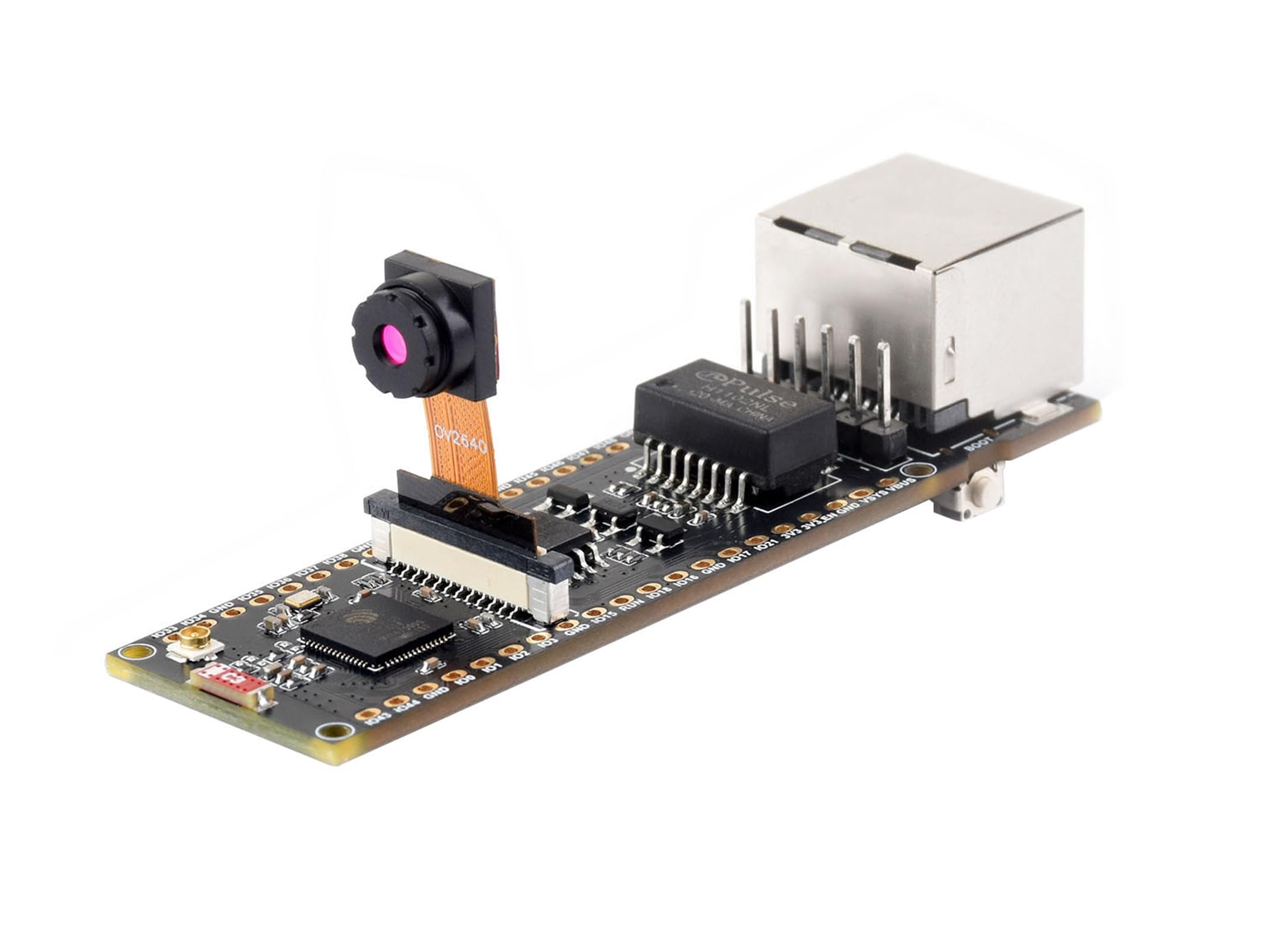 Placa de desarrollo Ethernet ESP32-S3, puerto Ethernet RJ45 de 10/100 Mbps, procesador de doble núcleo de 240 MHz, puerto tipo C integrado y ranura para tarjeta TF, compatible con comunicación