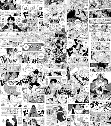 Image of Moment Prints Luffy Manga Collage Poster Set 2 - Set of 20, 210 mm x 297 mm, 300 GSM Paper, Luffy Posters, Monkey D. Luffy Poster (Luffy Manga 2) - Glue Dots Included, Cardstock
