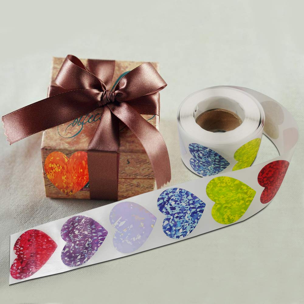 1000 Autocollants Cœurs - 2 Rouleaux, Parfaits Pour Saint-Valentin, Scrapbooking, Décoration