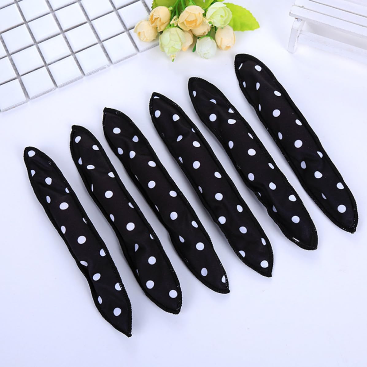 30 Stück Schwamm Lockenwickler mit Wellenpunkt Leichte Polyester Haarwickler zum Haare Locken über Nacht ohne Hitze Flexible Selbstgemacht Haarstyling Werkzeuge
