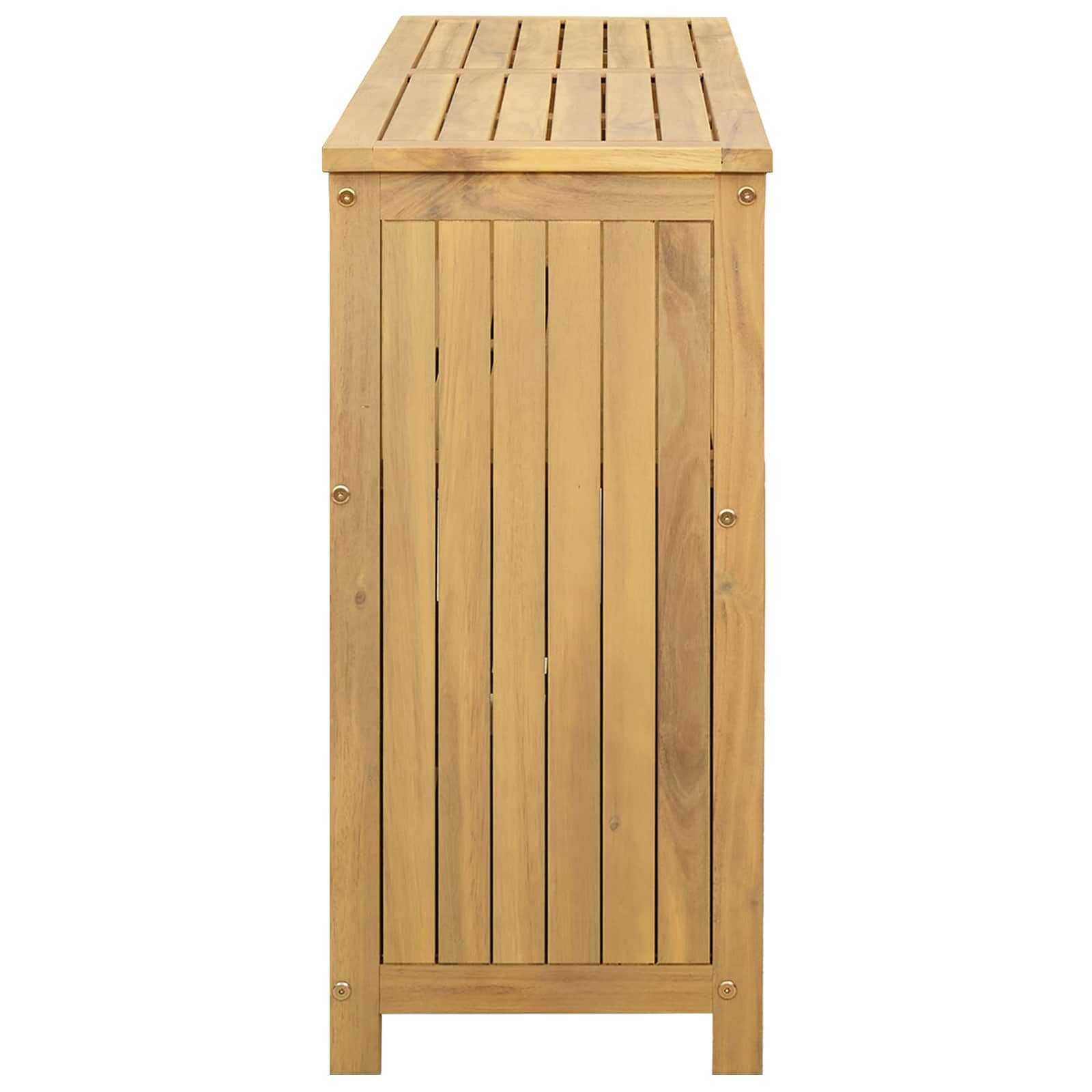 vidaXL Gartenkonsole Tisch Helles Akazienholz 110 x 35 x 75 cm, Garten, Rechteckig, Rustikal, Langlebig, Genügend Platz für die Aufbewahrung und Organisation von Werkzeugen und Zubehör auch in engen R