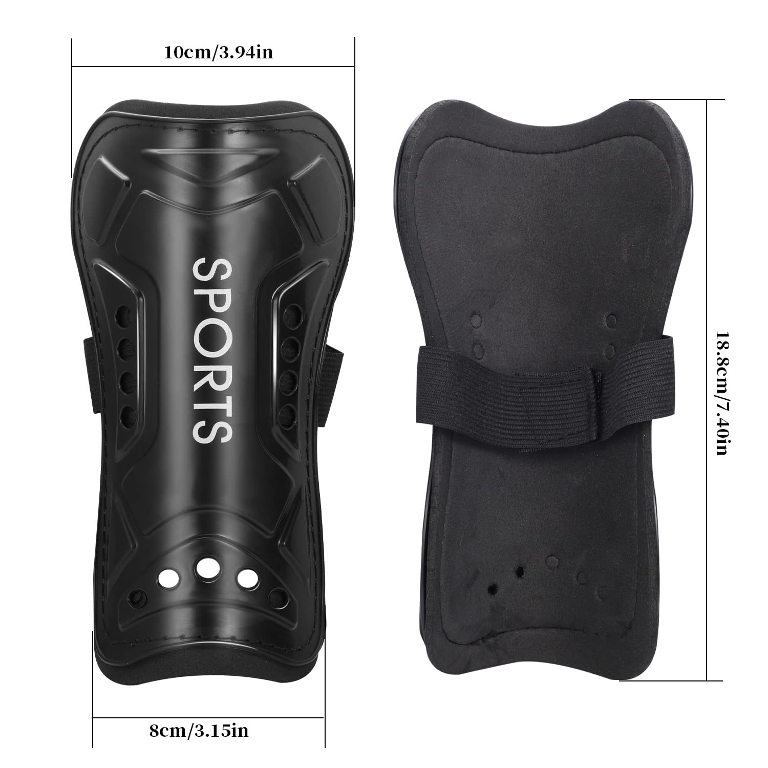 Parastinchi Da Calcio Per Bambini 6-12 Anni - Con Protezione A Nido D'Ape - Antiscivolo E Traspirante