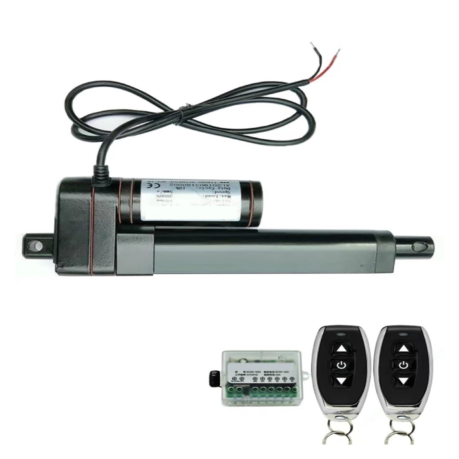 Linearantrieb, DC 12/24 V elektrischer Linearantrieb, Zylinderhub, maximale Druck-/Zugkraft bis zu 3000 N, Leerlaufgeschwindigkeit 5 mm/s, 50–400 mm Hublänge(200mm Stroke length,12V 2000N)