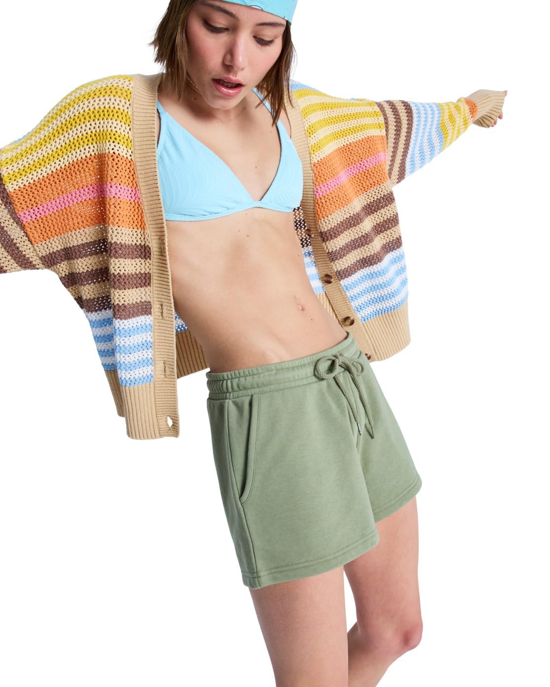 Roxy Women's Vert Elastic Waist Shorts Surf Stoked Terry