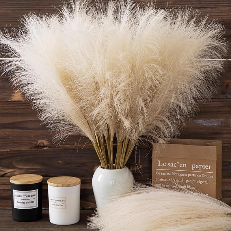 Pampas Grass Artificial 5pcs Ramo Flores Decoración miniatura 2