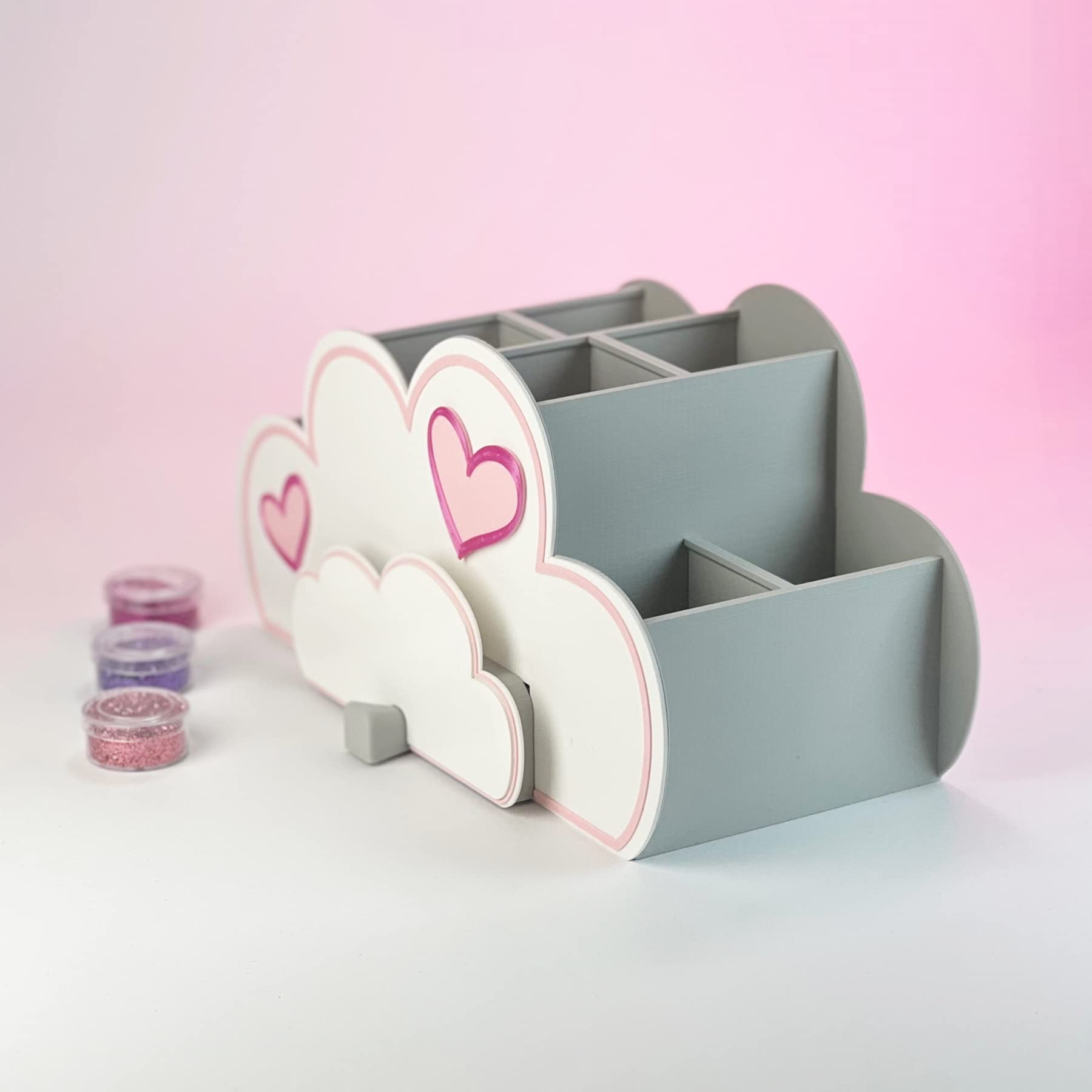 Organisateur Cloud Pour Crayons - En PLA Biodégradable - 8 Compartiments - Enfants Écolo