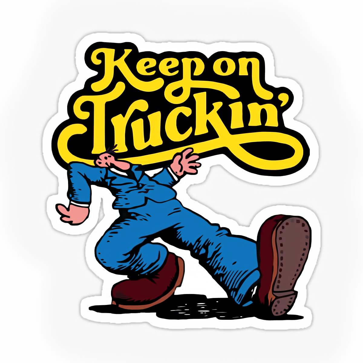 Amazon.com - Keep On Truckin Blue Color Sticker | Vinyl | Decal