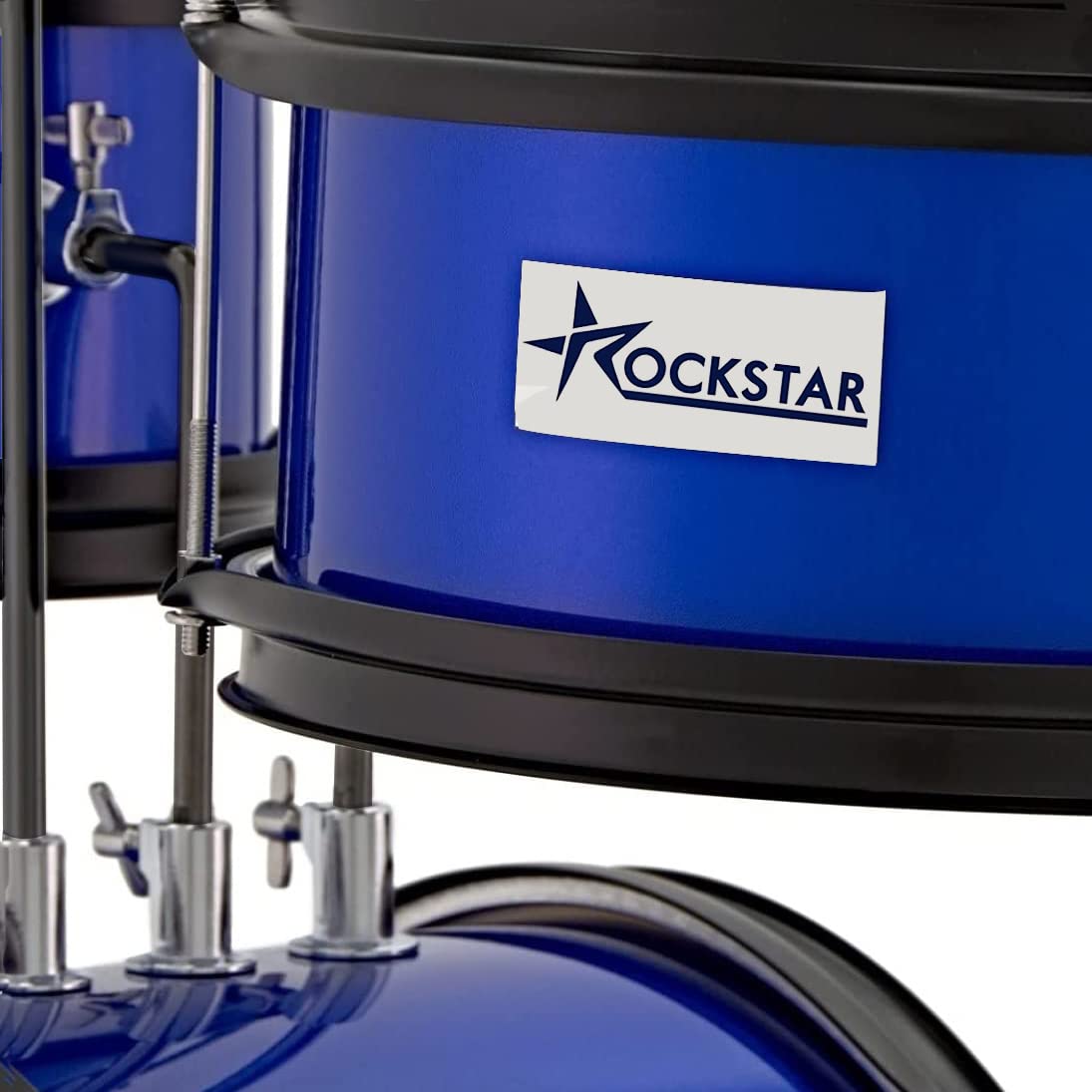 ROCKSTAR MUSIC - Batería Infantil de Madera para Jóvenes Músicos GC1043BBL Kit Completo de Percusión, Calidad Sonora Excepcional, Diseño Ergonómico - Incluye Asiento, Pedal de Bombo, Baquetas