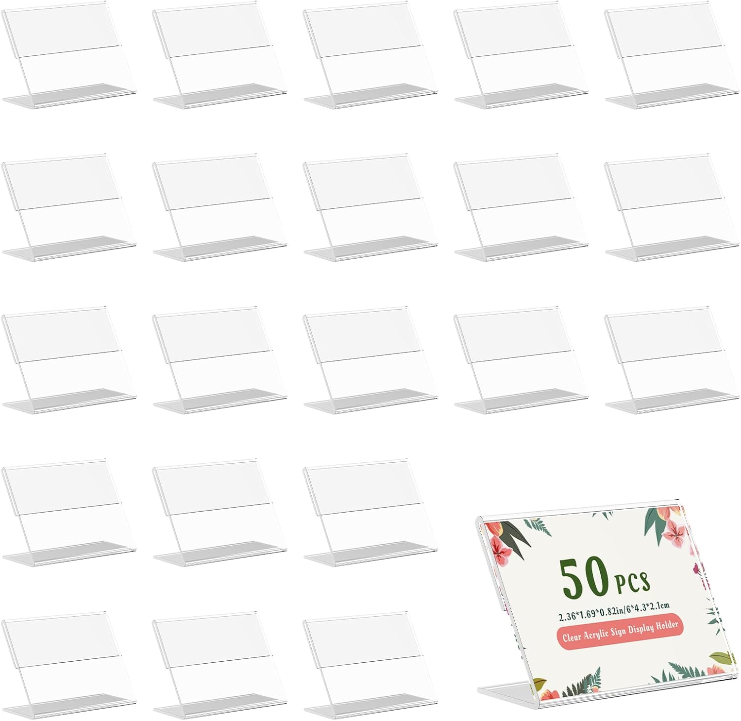 Porte-cartes de place en diamant acrylique, porte-cartes de place Menu Mémo Clips Note Photo Stand - Supports pour la décoration de mariages de fête en cristal(9CM