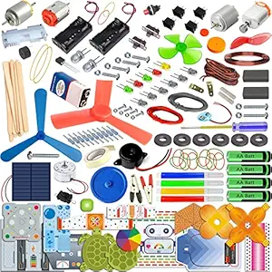 Kit4Curious 140 Experiments Science Projects Diy Gadgets Toy Educational Learning Kit - 140 Items In 1 Kit - Solar Energy, Steam Activities, Smart Gift For Boys & Girls