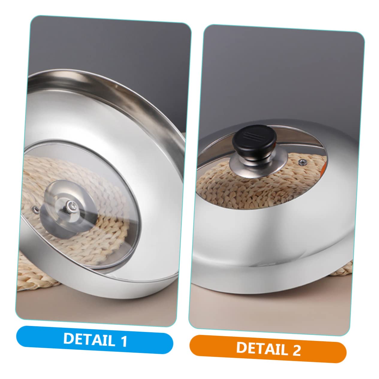 Coperchio Universale Per Pentole Da 35 Cm - In Acciaio Inox, Con Manico Anti-caldo, Ricambio - Foto 6