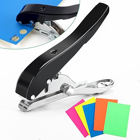 3/8 Inch Single Hole Punch, Windspeed, 10 MM Desktop Stationery