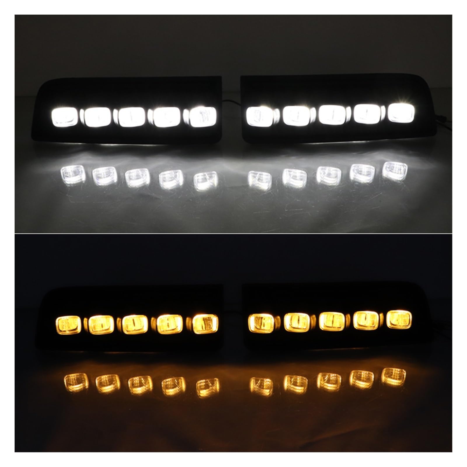 Fendinebbia Decorazione Auto Luce LED DRL Daylamps Per 4Runner 2010-2013 Indicatori Di Direzione Gialli Luce Di Marcia Diurna Copertura Per Automobile