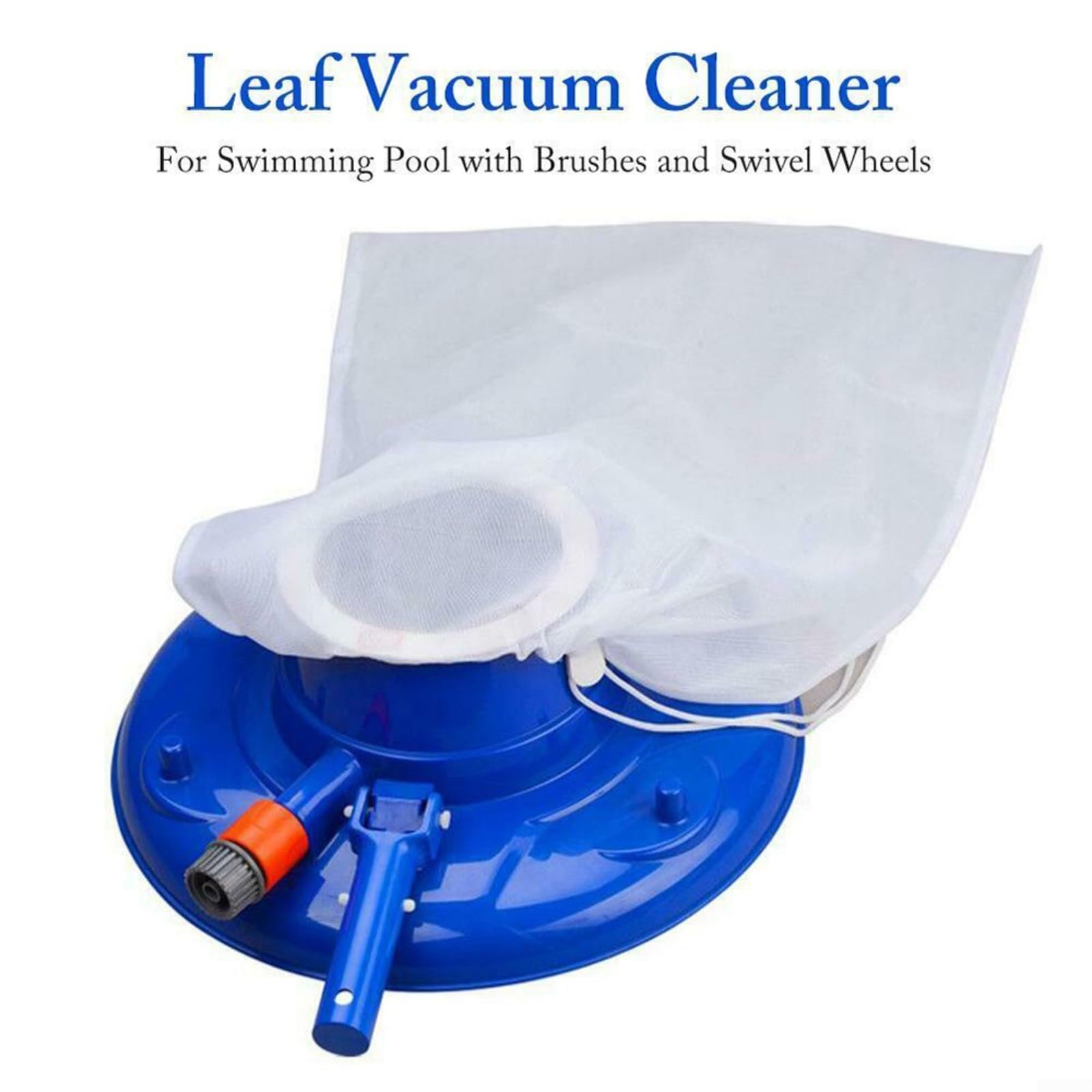 Venturi - Pulitore per piscina per foglie e sporcizia, con attacco per tubo da giardino, sacchetto filtro e spazzole inclusi, per vinile e cemento, 42 x 39 cm