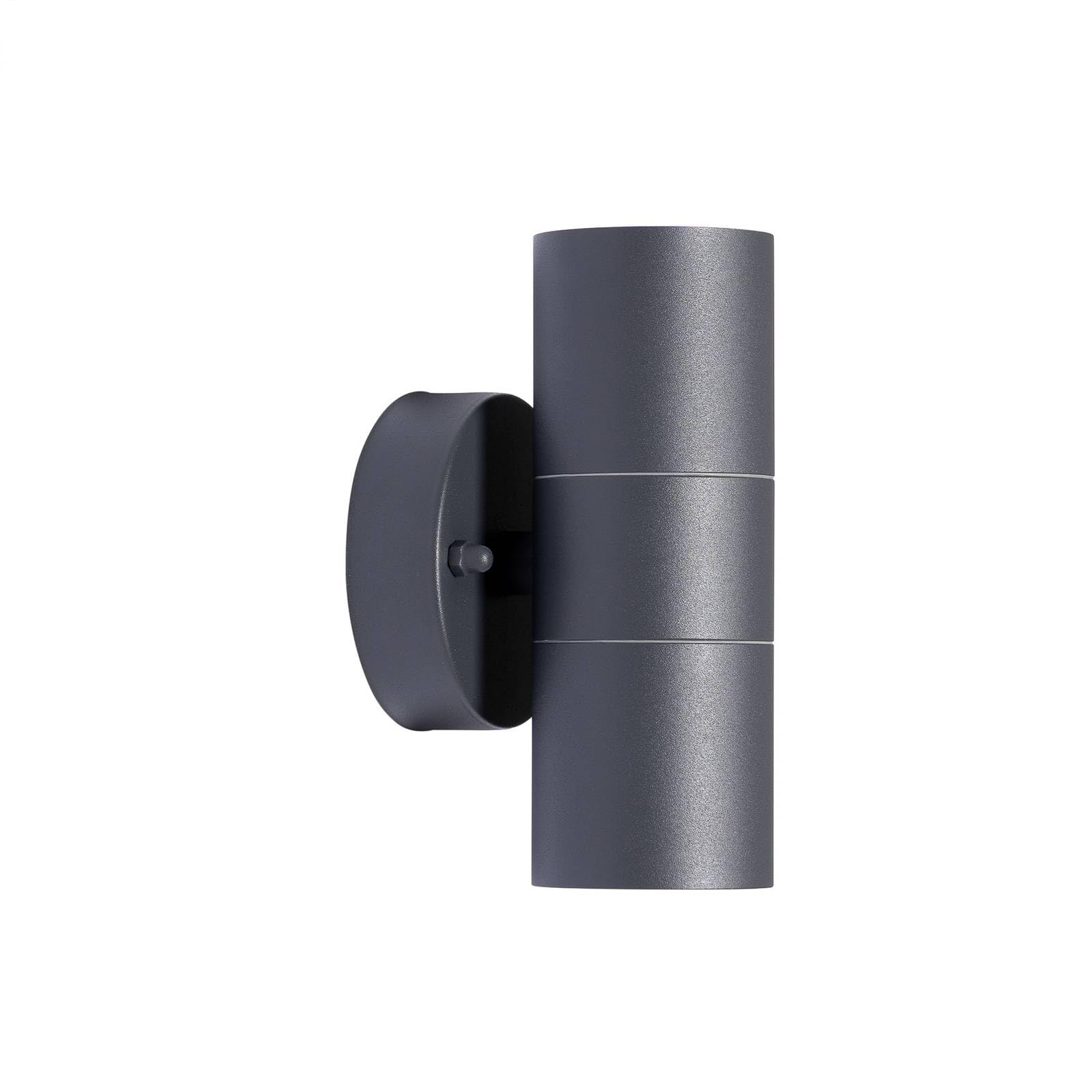 Prios Tulimar 2-Bulb Outdoor Wall Lamp, Anthracite, Metal