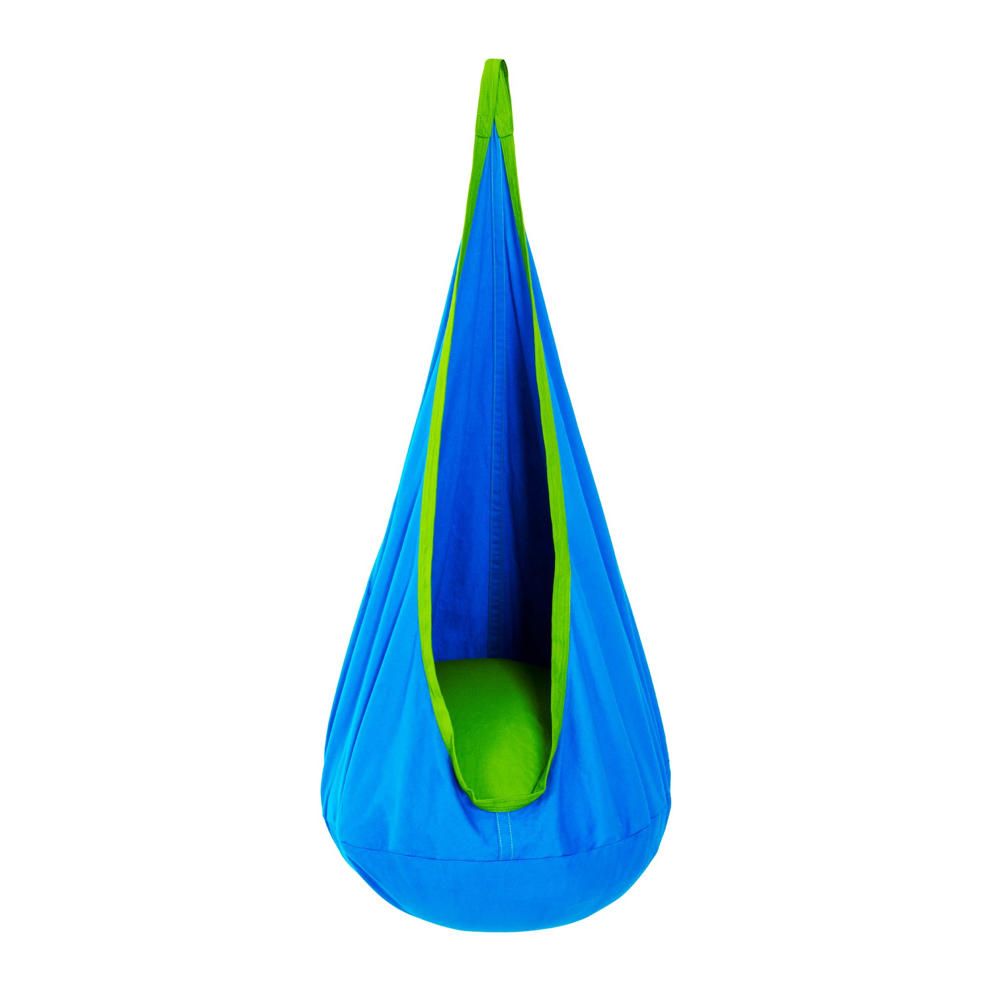 cossy Hängesessel, Tragbarer Pod Hängehöhle mit Aufblasbarem Kissen, Hängematte für Drinnen und Draußen, Blau