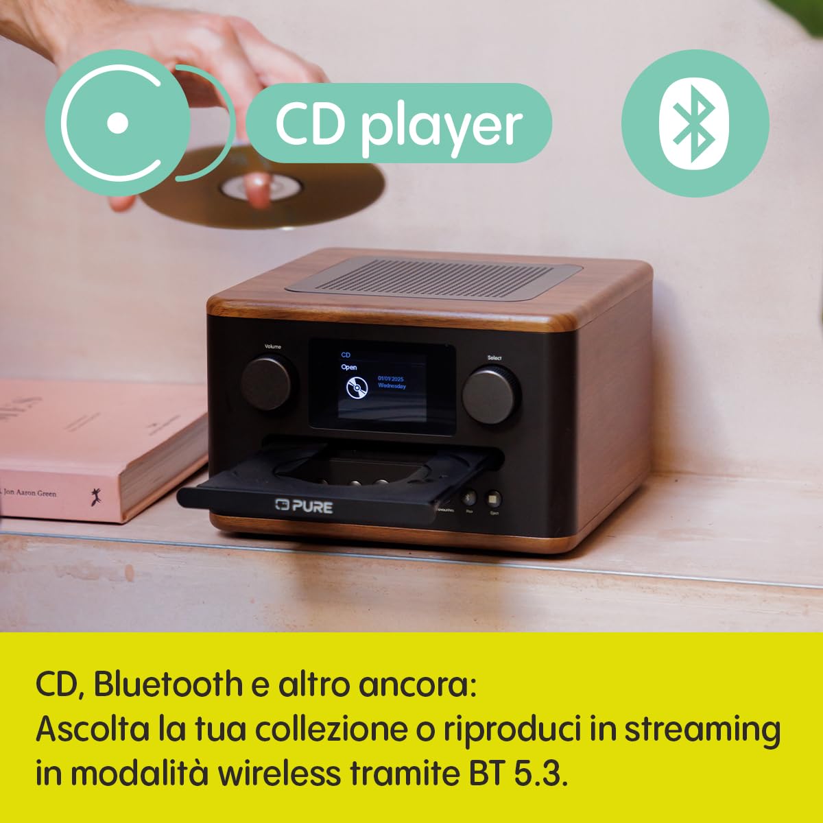 RADIO C/CD DAB+ BT CLASSIC C-D4 COFFEE BROWN/WALNU