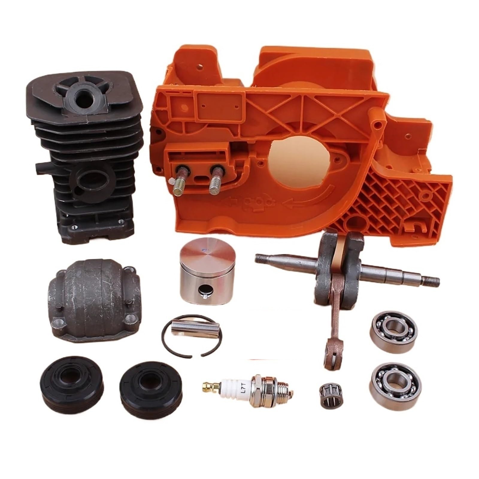 Qzivnbpm One Color 38Mm Crankcase Cylinder Crankshaft Engine Motor Rebuild Kit Fit For Husq&Varna 137 142 137E 142E Chainsaw Assembly Nikasil Plated Cylinder Piston Gasket Set Engine Rebuild Kits