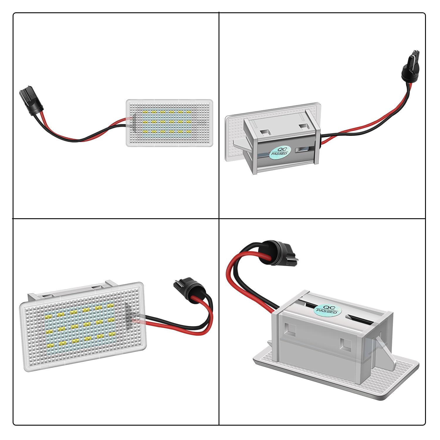 WinPower Luce Bagagliaio LED Luci di Cortesia Interni Auto Cortesia 12V Bianca Compatibile con Fiesta Focus Mondeo B/C/S-Max EcoSport Transit Galaxy Puma ecc., 2 pezzi