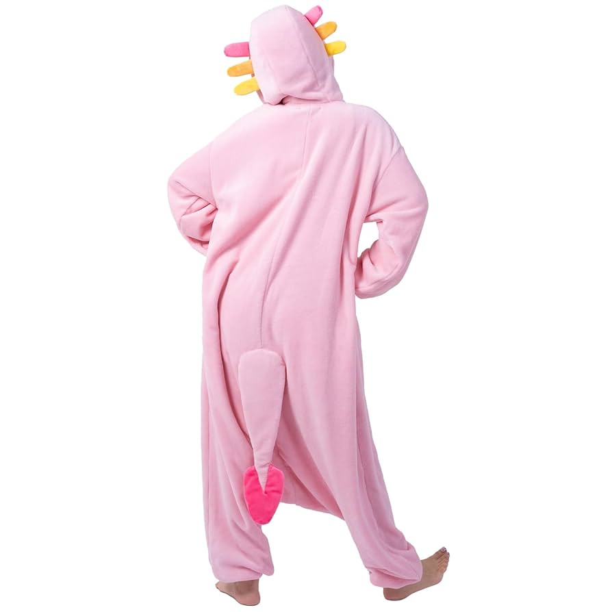 【417】⟡裏地付き⟡ 着ぐるみ ぬい服 ピンク ウーパールーパー 417】⟡裏地付き⟡ 着ぐるみ ぬい服 ピンク ウーパールーパー
