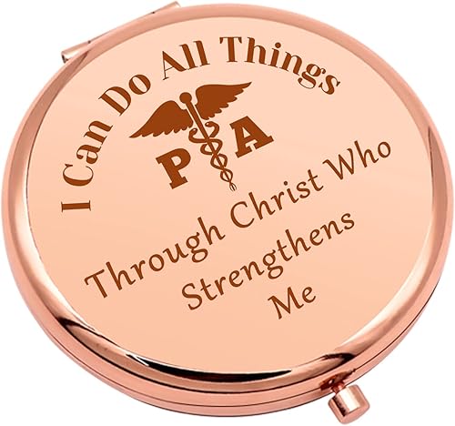 Regalo de asistente médico regalos de graduación PA regalos de agradecimiento espejo compacto para enfermeras estudiantes de medicina regalos para