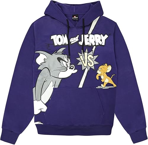 Southpole Sudadera con capucha de vellón Tom and Jerry para hombre